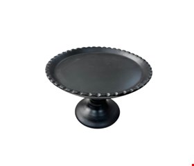 Suporte Balaustre Borda Ondulada Preto -12cmA 18cmD