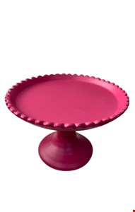 Suporte Balaustre Borda Ondulada Rosa Pink-12cmA 18cmD