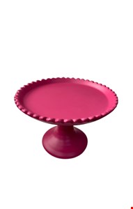 Suporte Balaustre Borda Ondulada Rosa Pink-12cmA 18cmD