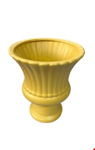 Vaso Canelado Amarelo Claro  20cmA 17cmD