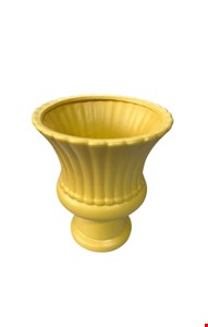 Vaso Canelado Amarelo Claro  20cmA 17cmD