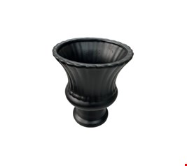 Vaso Canelado Preto 20cmA 17cmD 