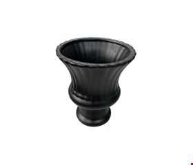 Vaso Canelado Preto 20cmA 17cmD 