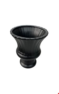 Vaso Canelado Preto 20cmA 17cmD 