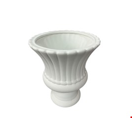Vaso Canelado Branco 20cmA 17cmD -