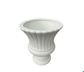 Vaso Canelado Branco 20cmA 17cmD -