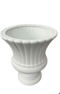 Vaso Canelado Branco 20cmA 17cmD -