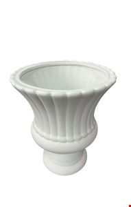 Vaso Canelado Branco 20cmA 17cmD -