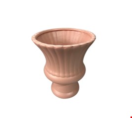 Vaso Canelado Rosa Chá  20cmA 17cmD