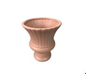 Vaso Canelado Rosa Chá  20cmA 17cmD