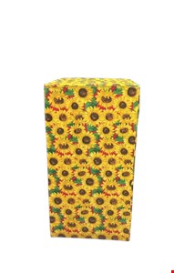 Cubo São João Girassóis com Fundo Vermelho - 80CmA 42cmL
