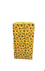 Cubo São João Girassóis com Fundo Vermelho - 80CmA 42cmL