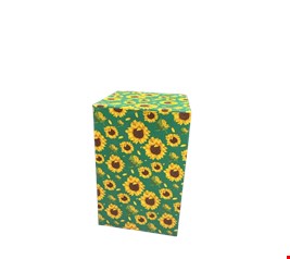Cubo São João Girassóis com Fundo Verde - 50cmA 33cmL Cubo São João Girassóis com Fundo Verde - 50cmA 33cmL