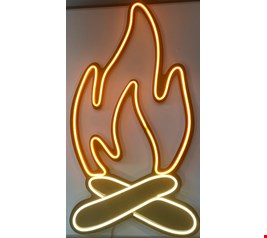 Led Fogueira Luz Amarela / Branco Quente 60cmA 30cmL