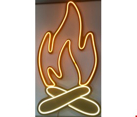 Led Fogueira Luz Amarela / Branco Quente 60cmA 30cmL