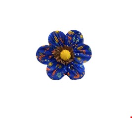 Temático São João - Flor de Tecido Azul 40cm