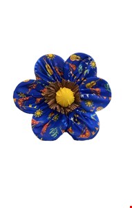 Temático São João - Flor de Tecido Azul 40cm
