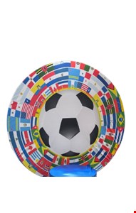 Painel Redondo Tecido Sublimado - Copa / Futebol / Bola / Países 1,50cmD