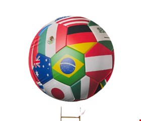 Painel Redondo Tecido Sublimado - Bandeiras Copa Futebol 1,50mD