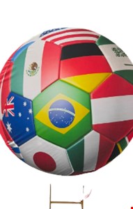 Painel Redondo Tecido Sublimado - Bandeiras Copa Futebol 1,50mD