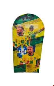 Capa oval Painel tecido Neymar Copa Futebol 2mA x 90cmL