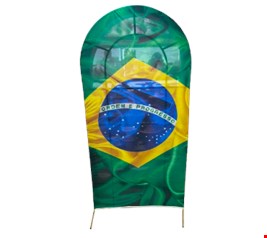 Capa Oval Bandeira Brasil Futebol Copa 2mA x 90cmL