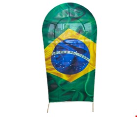 Capa Oval Bandeira Brasil Futebol Copa 2mA x 90cmL
