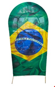 Capa Oval Bandeira Brasil Futebol Copa 2mA x 90cmL