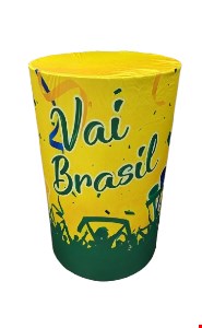 Capa cilindro tecido Brasil Futebol Vai Brasil 80cmA x 50cmD