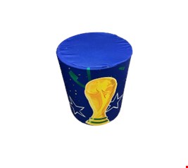 Capa cilindro tecido Brasil Futebol azul Taça Copa 45cmA x 40cmD