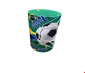 Capa Cilindro tecido verde Bola na rede Futebol Copa 60cmA 45cmD