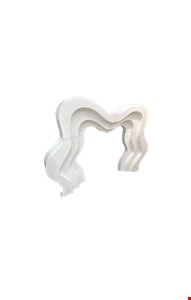 Painel Portal Orgânico 3D Largo MDF Branco 2,10mA X 1,78mL