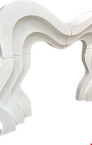 Painel Portal Orgânico 3D Largo MDF Branco 2,10mA X 1,78mL Painel Portal Orgânico 3D Largo MDF Branco 2,10mA X 1,78mL