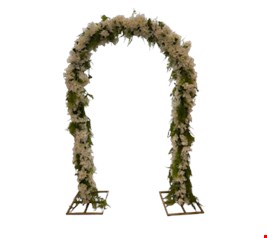 Portal Arco Flores Brancas e Verdes 2,10mA x 1,20mL