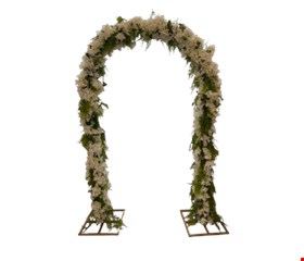 Portal Arco Flores Brancas e Verdes 2,10mA x 1,20mL Portal Arco Flores Brancas e Verdes 2,10mA x 1,20mL