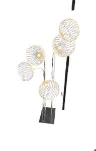 Luminária Cúpulas Flor Prata de LED chão 1,20mA