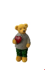 Urso de Resina Coração Vermelho 21cmA