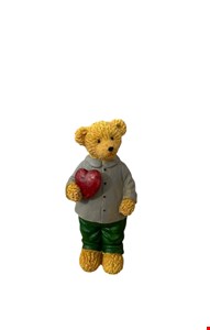 Urso de Resina Coração Vermelho 21cmA