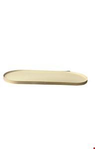 Bandeja Oval Metal Bege-  30cmL