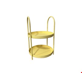 Suporte Redondo Duplo Amarelo Candy 30cmA 20cmL Suporte Redondo Duplo Amarelo Candy 30cmA 20cmL