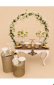 Decoração - Batizado Branco Com Dourado II Decoração - Batizado Branco Com Dourado II