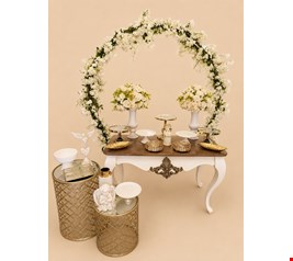 Decoração - Batizado Branco Com Dourado II Decoração - Batizado Branco Com Dourado II