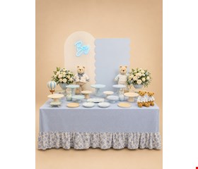 Decoração- Chá de Bebê Azul com Branco II