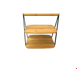 Suporte Duplo Madeira Clara 32cmA