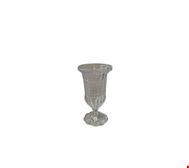 Vaso Vidro Triângulo Pé Flor 25cmA 14cmD