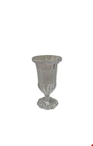 Vaso Vidro Triângulo Pé Flor 25cmA 14cmD