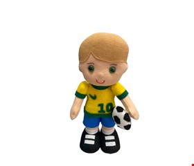 Temático Futebol - Menino Cabelo Loiro com Bola na Mão Feltro