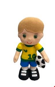 Temático Futebol - Menino Cabelo Loiro com Bola na Mão Feltro