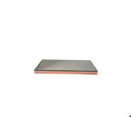 Boleira Retangular Para Long Cake  Rose Gold Com Espelho 45cmD 3cmA