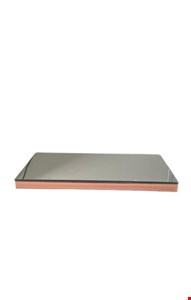 Boleira Retangular Para Long Cake  Rose Gold Com Espelho 45cmD 3cmA